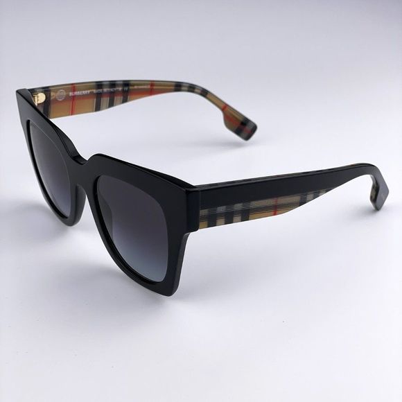 Burberry BE4364 KITTY 39428G Sunglasses Black Gray Square Unisex main image 8